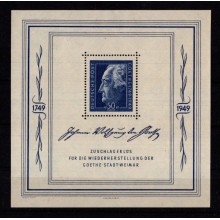 Goethe blok - AFA 74 - Frimærke - DDR - Postfrisk